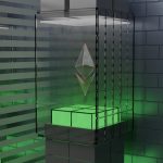 Ethereum znak u prozirnoj kutiji