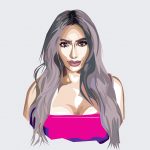 Ilustracija Kim Kardashian