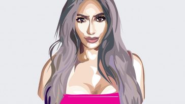 Ilustracija Kim Kardashian