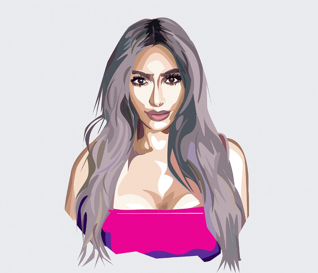 Ilustracija Kim Kardashian